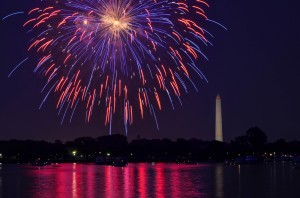 Fireworks over the Washington Monument